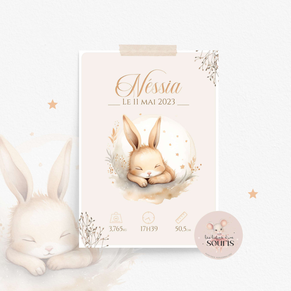 ★ Affiche naissance - Cotton & nougat