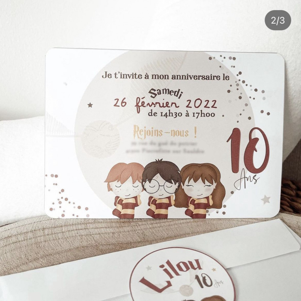 Carte invitation HARRY POTTER 01